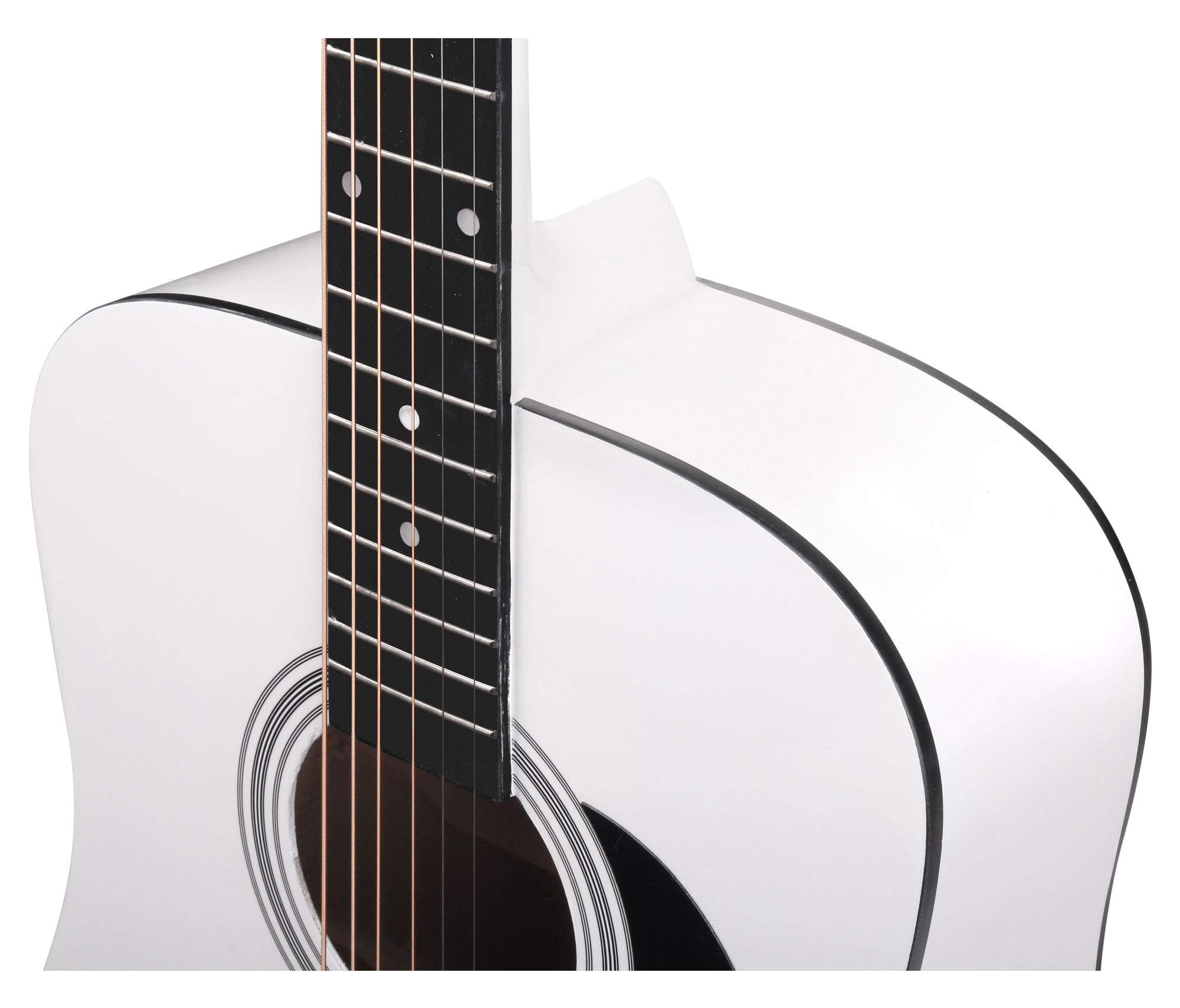 Classic Cantabile WS-10WH Chitarra Western Dreadnought acustica corde in acciaio bianca