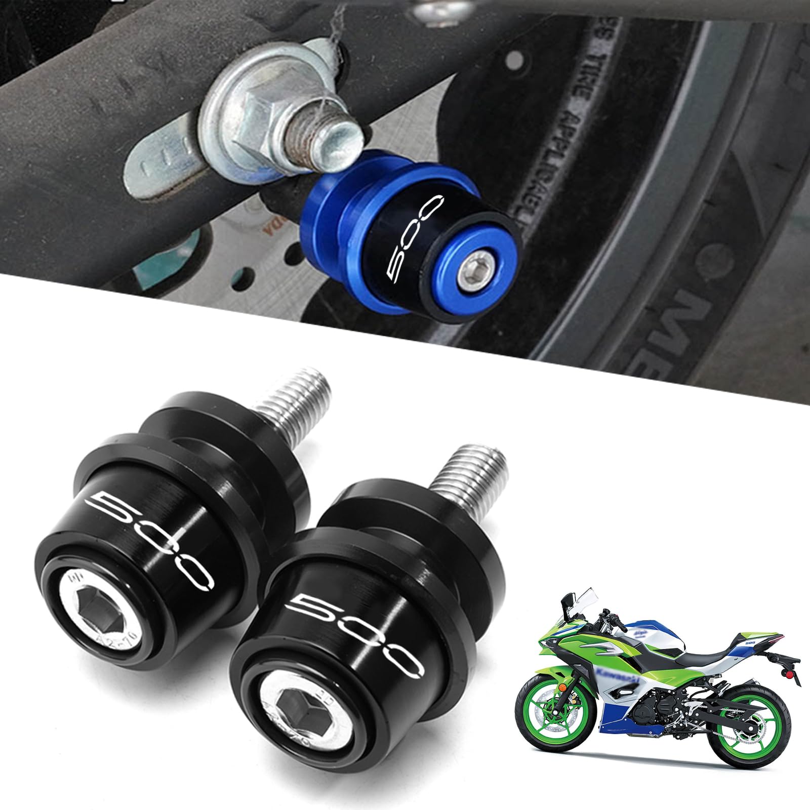 For Ninja 500 Z500 Ninja500 SE 2024 2023 2022 2021 2020 Motorcycle Accessories swing arm slider swing arm bracket screw swing arm protection slider