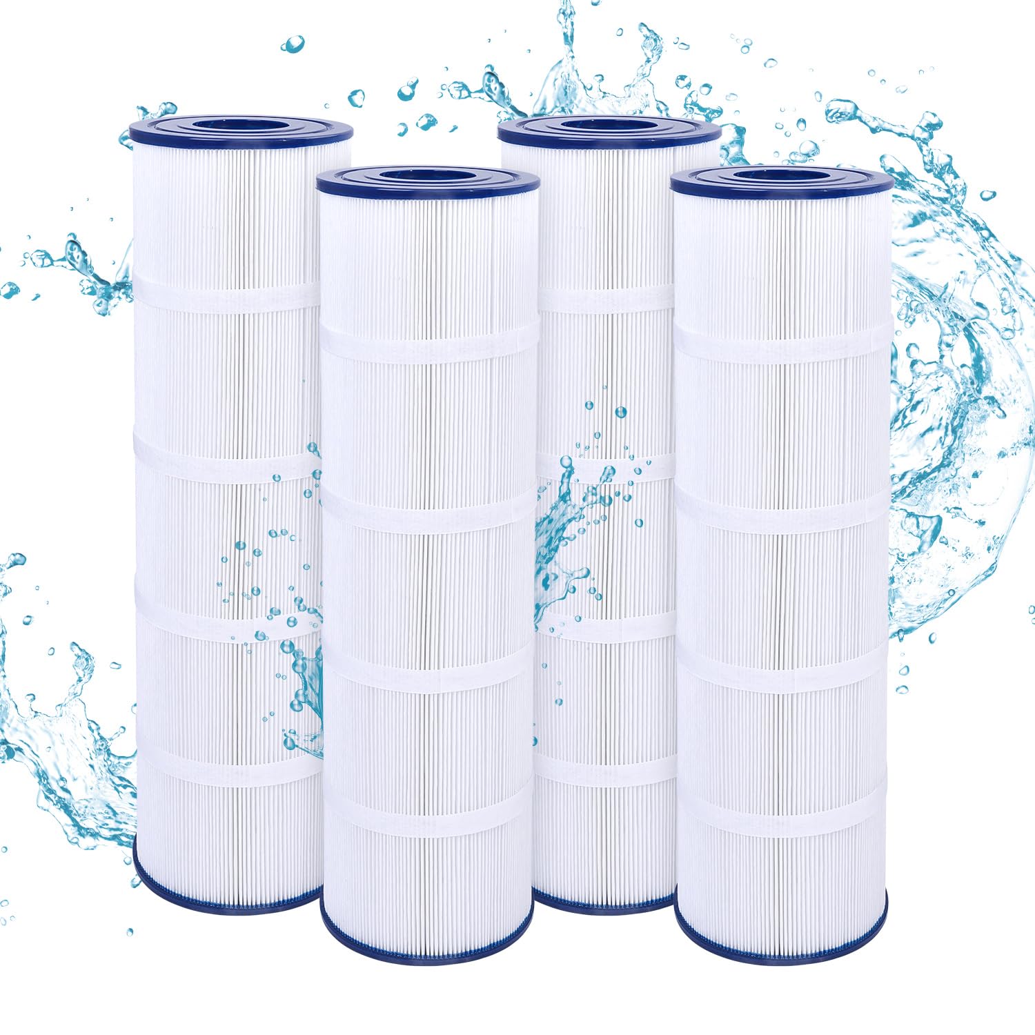 4Packs Pool Filter Cartridge, 4X85 sq.ft, Compatible with Jandy CL 340, PJAN85, Ultral-A8, Unicel C-7459, Filbur FC-6405, Filbur FC-0800, A0557900, R0554500, Aladdin 18504, APCC7352