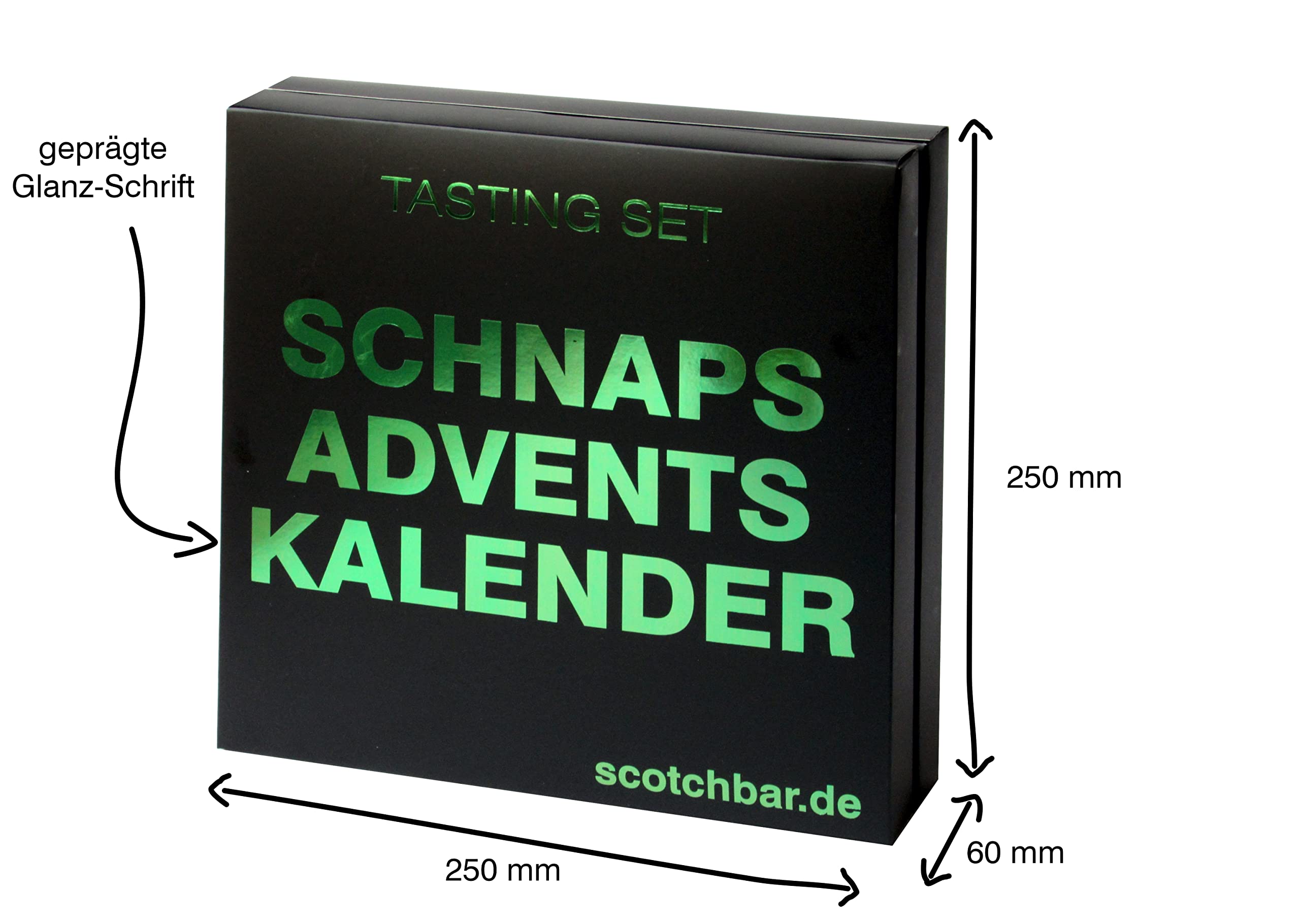 Schnaps Adventskalender in edler Geschenkbox exklusiv von scotchbar – 24 hochwertige Schnäpse