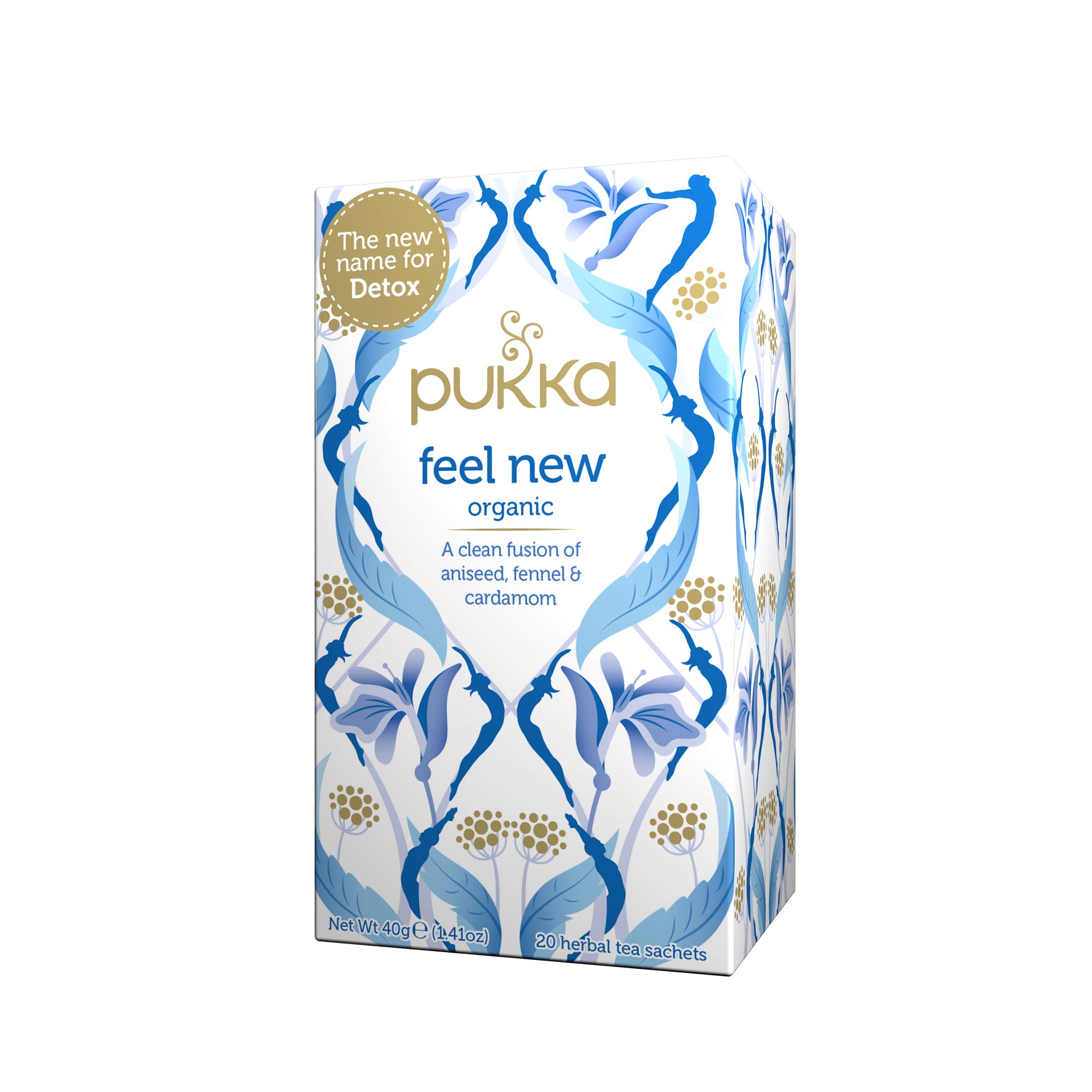 Pukka Herbs Feel New Organic Herbal Tea Fennel, Cardamon and