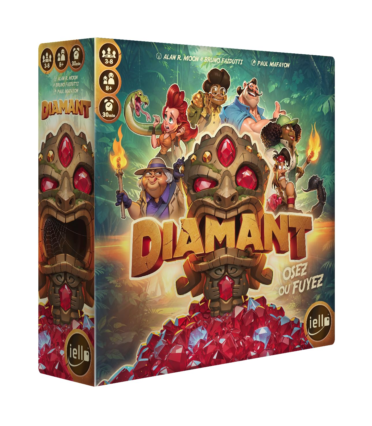 IELLO Diamant – Version Française – Jeu de Stop ou Encore – Prise de Risque & Tension – Exploration de Grotte et Trésors | 3 à 8 Joueurs | 30 Minutes | Dès 8 Ans