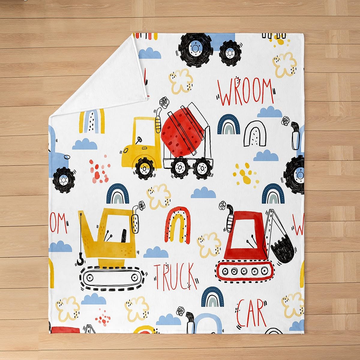 chaqlin Leuke vrachtwagen deken voor jongens tieners cartoon bouw vrachtwagen flanel fleece deken bank reizen deken voor baby, kinderen, jeugd, reizen, camping, bank, bed deken