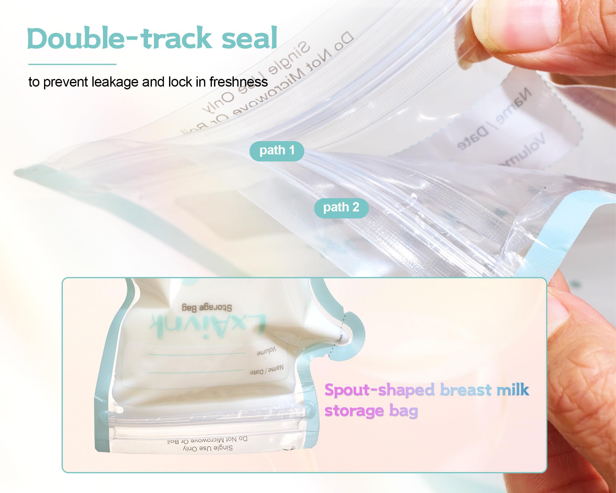 Sac de stockage de lait maternel détectant la température de 60pcs - 8oz (250ml), sacs de stockage de lait maternel sans fuite, design fin et résistant, sacs pour lait maternel essentiels