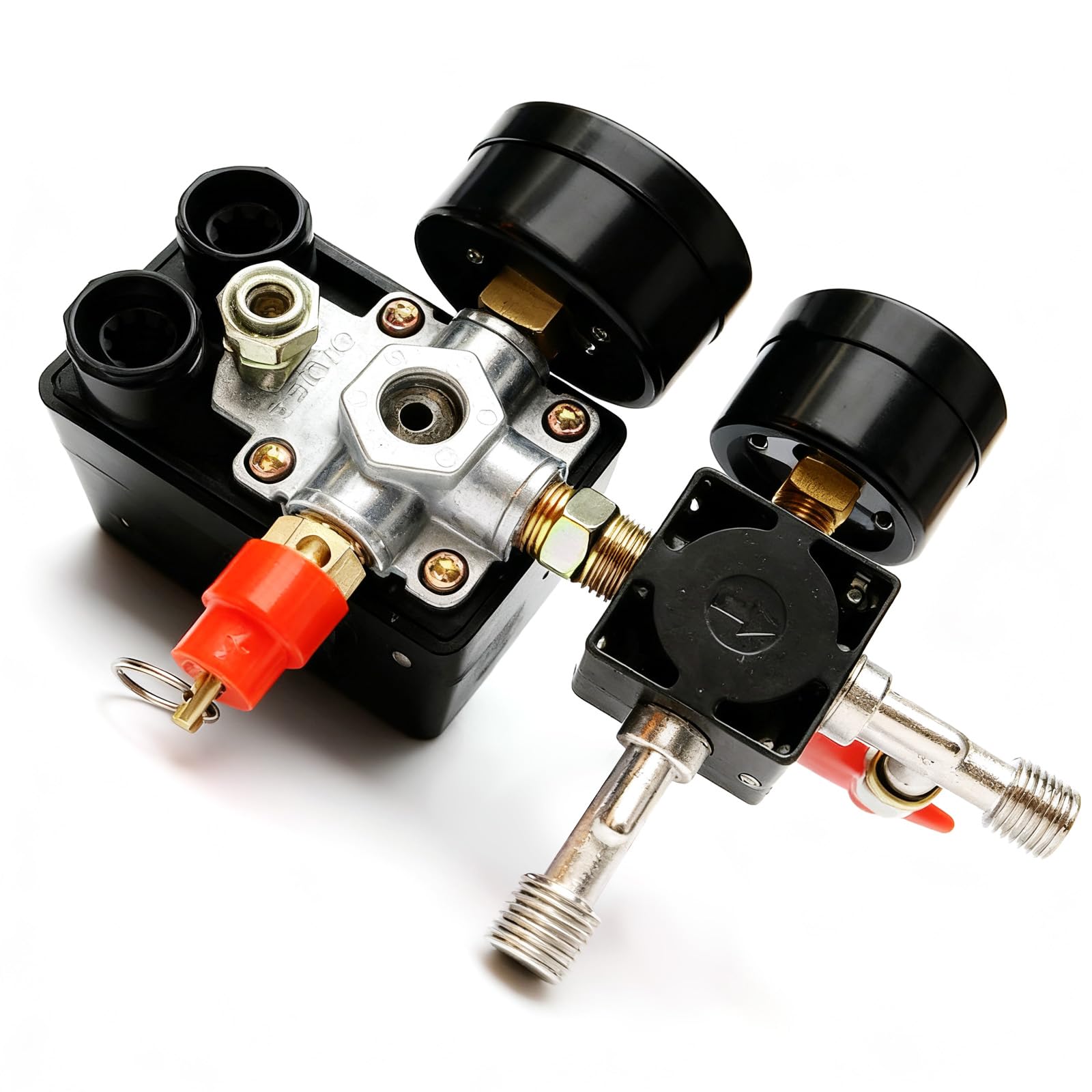 Pressostato compressore regolatore di pressione, compressore d'aria 220 V con 2 manometri, regolatore interruttore compressore valvola di controllo, 90 – 120 PSI compressore d'aria compressore