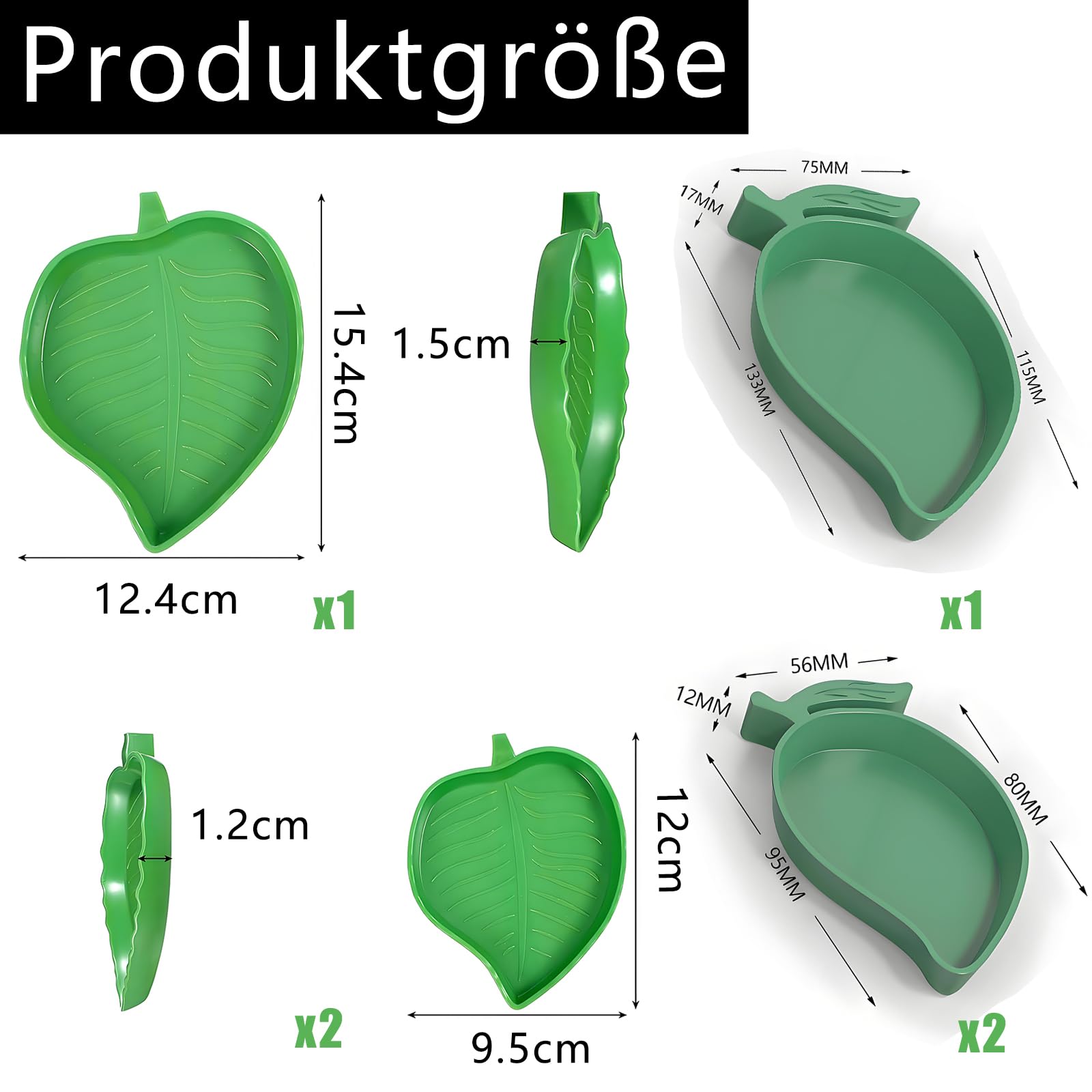 4 sztuki zbiorników na wodę dla żółwi, poidło, miska do picia, żółwia, skorupa na wodę, dla żółwia, kukurydzy, węża, pełzającego, zwierząt domowych, picia i jedzenia (zielony)