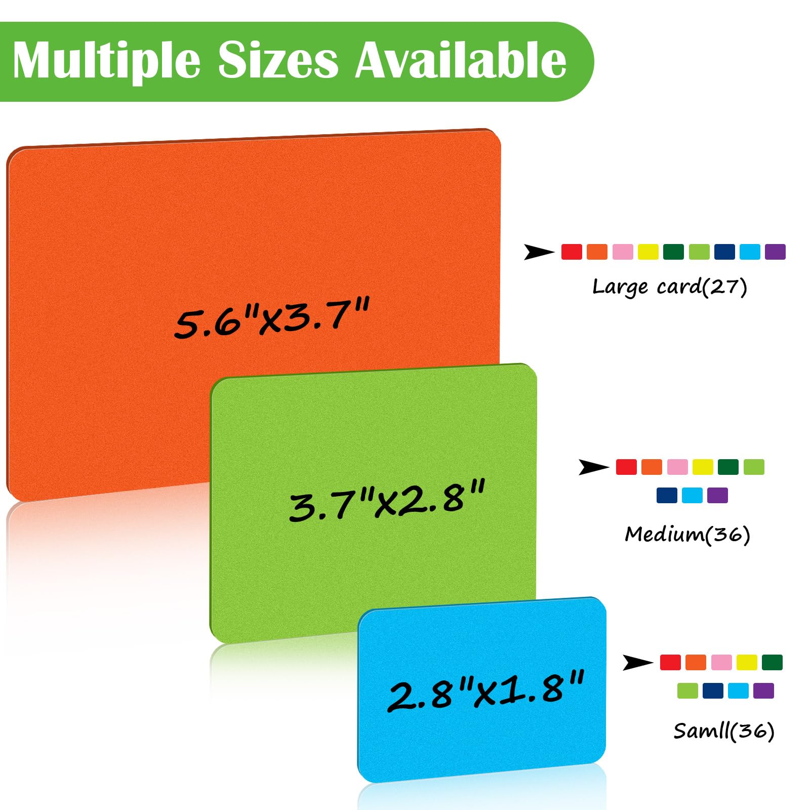 Mimorou Lot de 99 étiquettes magnétiques effaçables à sec réutilisables pour salle de classe, bureau, tableau blanc, réfrigérateur, 3 tailles (couleurs vives)