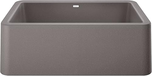 Vista 38 de Blanco Ikon Silgranit - Fregadero de cocina, 27x19x9, negro carbón