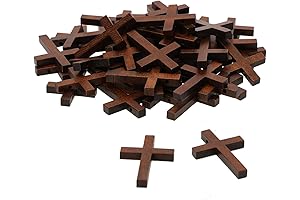 Penta Angel 50 Mini Wooden Crosses for Crafts
