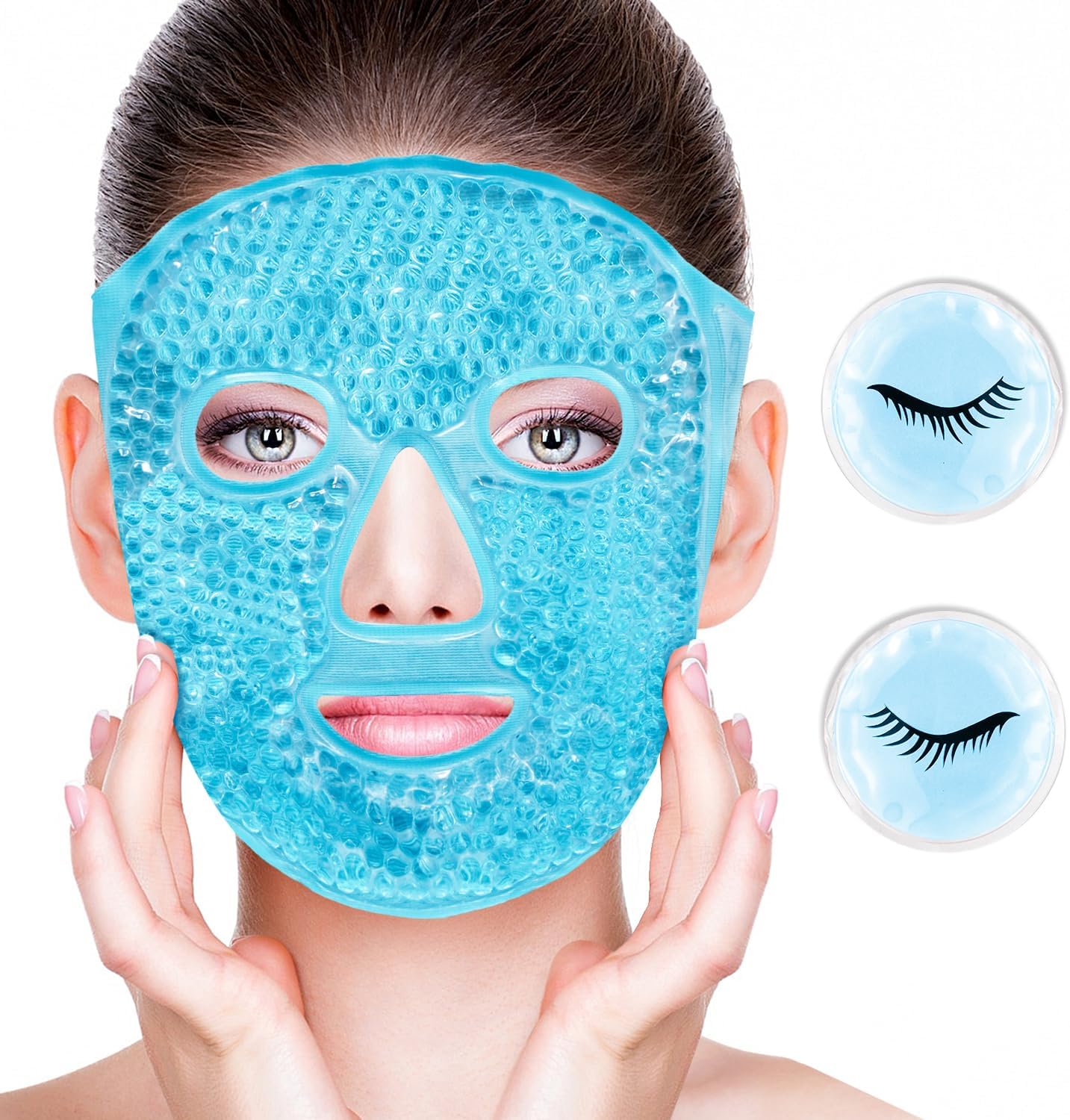 - Cold Face Eye Masks Ice Face Mask Hot Cold Compress For Dark Circles, Puffiness, Migraines, Headache, Stress, Redness, Cooling Face Masks For Women Man, Skin Care