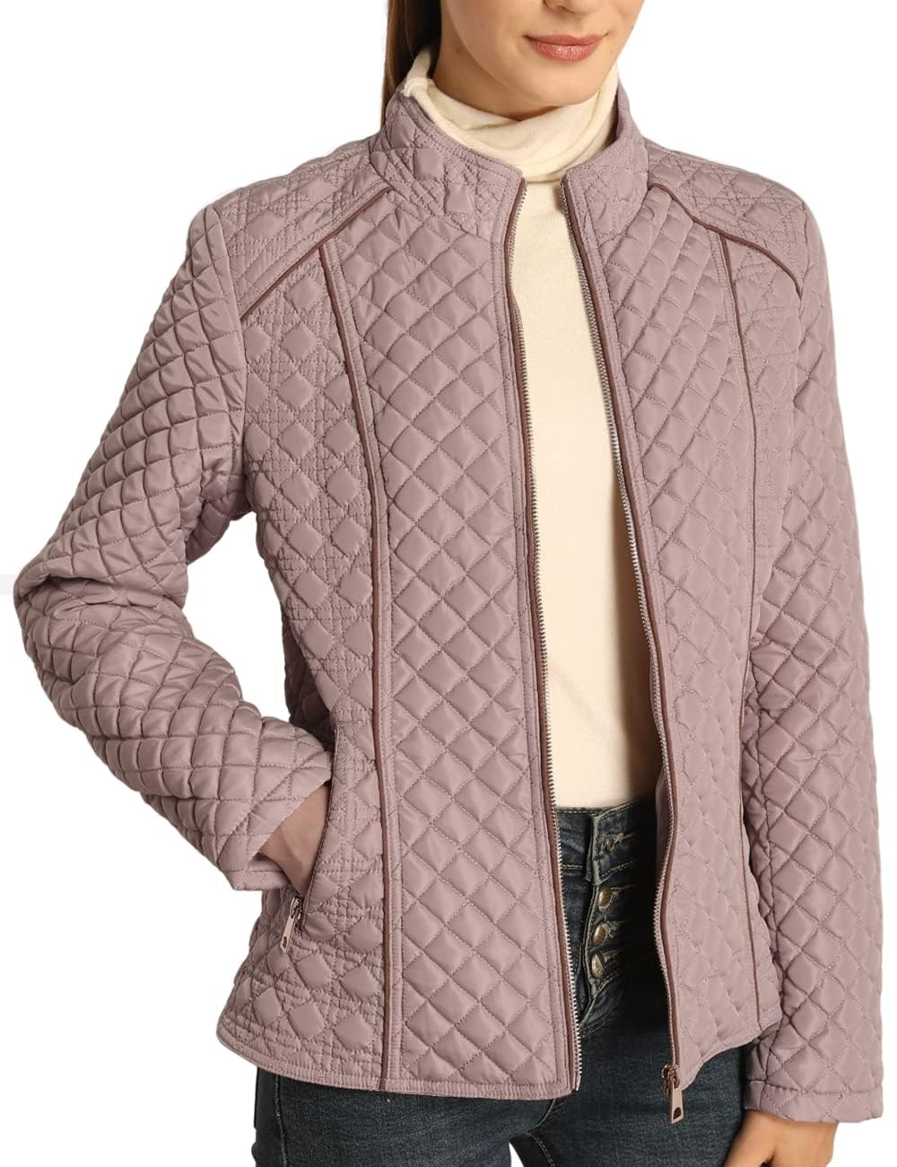 BELLIVERA Veste Matelassée Légère pour Femme, Manteaux D'Hiver pour Femme, Manteau à Bulles à Capuche Longue Rembourrée
