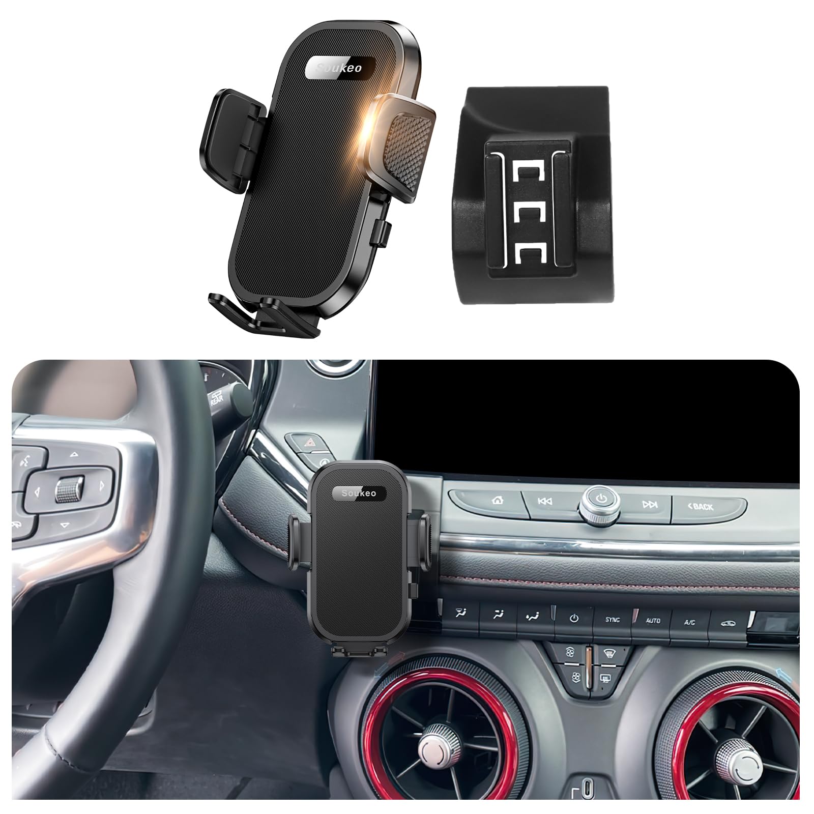 soukeo Upgraded Car Phone Holder Fits for Chevrolet Blazer 2019-2025(Only Fits for 10-inch Screens),Cradles Adjustable Cell Phone Mount for 4-7 in