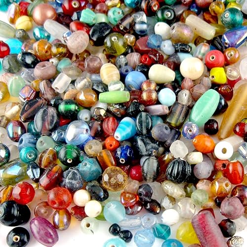 Miniatura 2 de The Crafts Outlet 8 oz = 7.90 oz a granel de formas y tamaños surtidos de cuentas de vidrio de 0.236-0.472 in lavanda