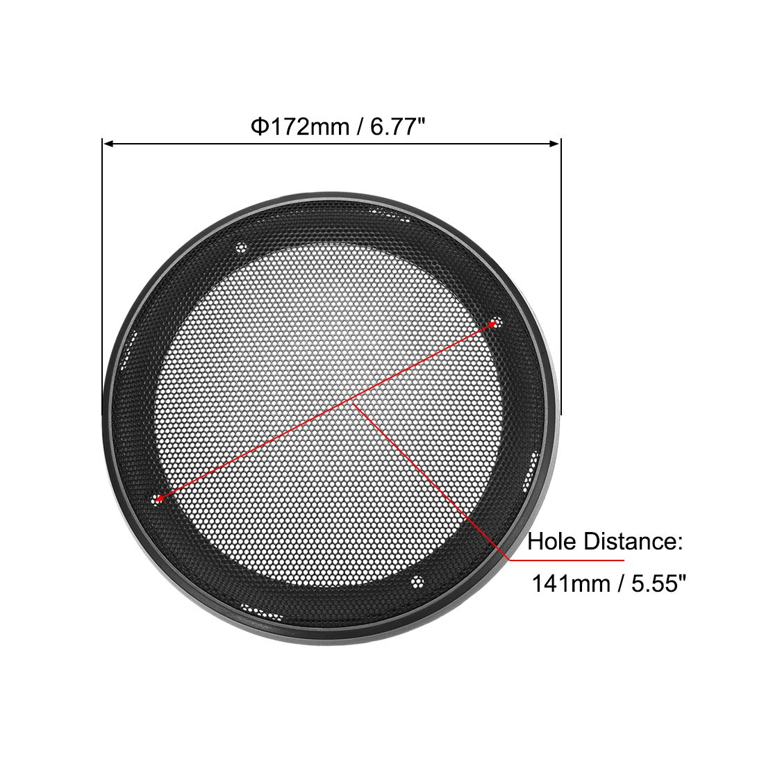 Sourcing Map 2pcs 4" Grill Mesh Decorative Circle Woofer Guard