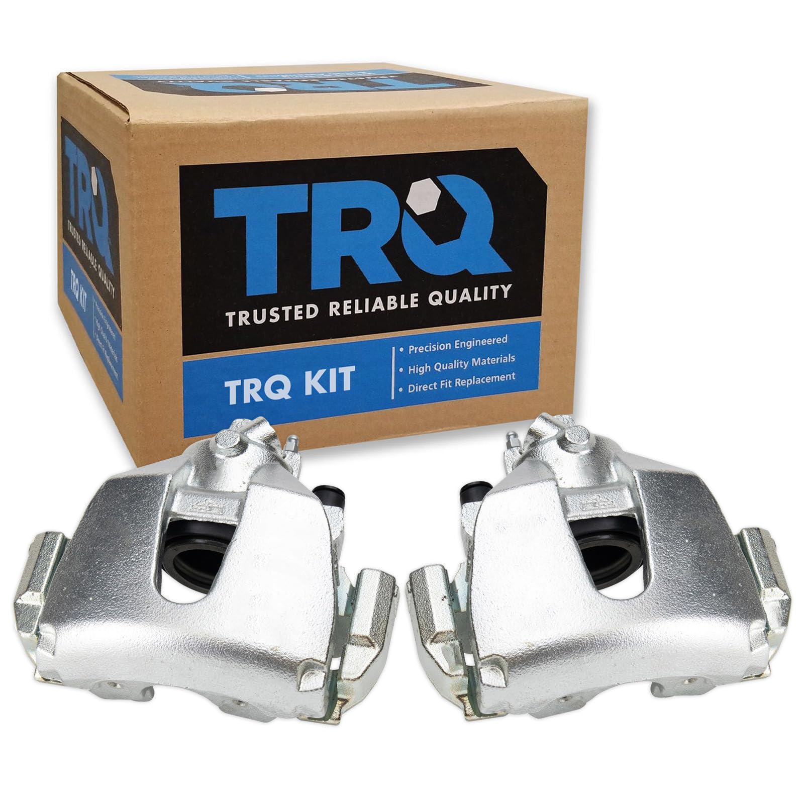 TRQ Front Driver and Passenger Side Brake Caliper Set Caliper Brackets