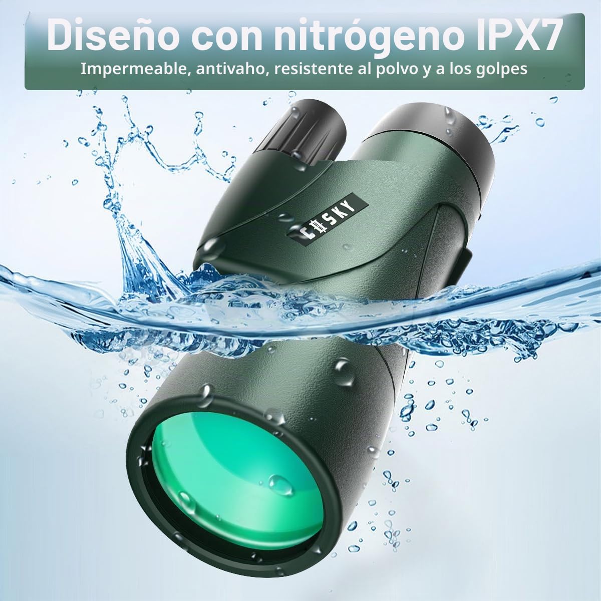 Telescopio monocular Gosky, Piper Monocular de Alta definición 12x55 para Adultos con Prisma BAK4 y Lentes FMC, Monocular liviano y con Adaptador para teléfonos Inteligentes Ideal para observar Aves
