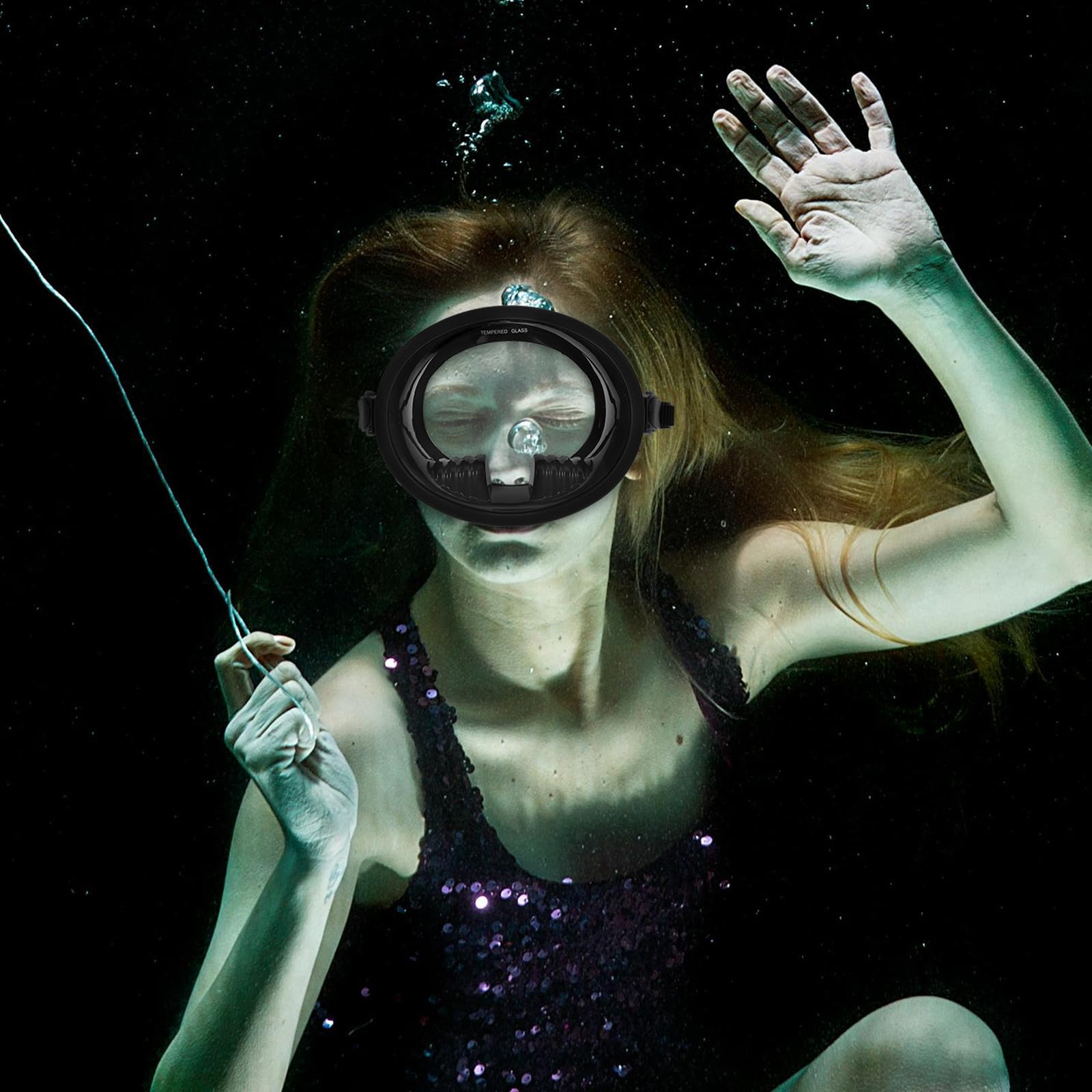 GLEAVI Gafas de Buceo Antivaho Profesionales Silicona y Vidrio Templado para Natación y Snorkel Amplio Ángulo de Visión y Protección contra Filtraciones