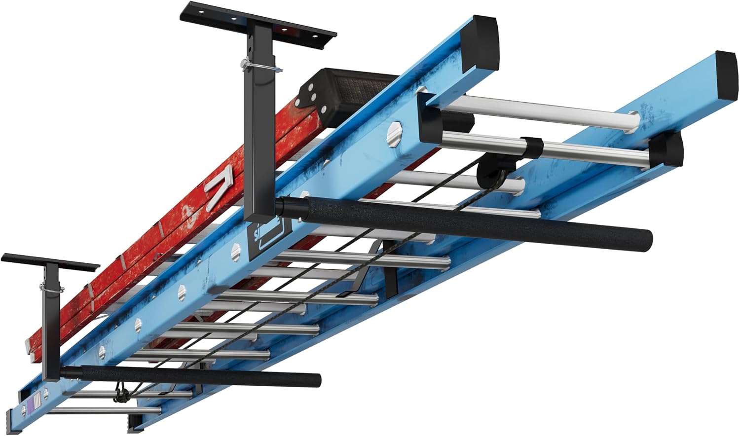 FLEXIMOUNTS Adjustable Overhead Ladder Rack, 35" Extended Arms