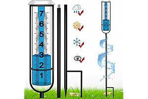 JMBay Rain Gauge Outdoor, Tall rain Gauge for Yard with Stake, Accurate...