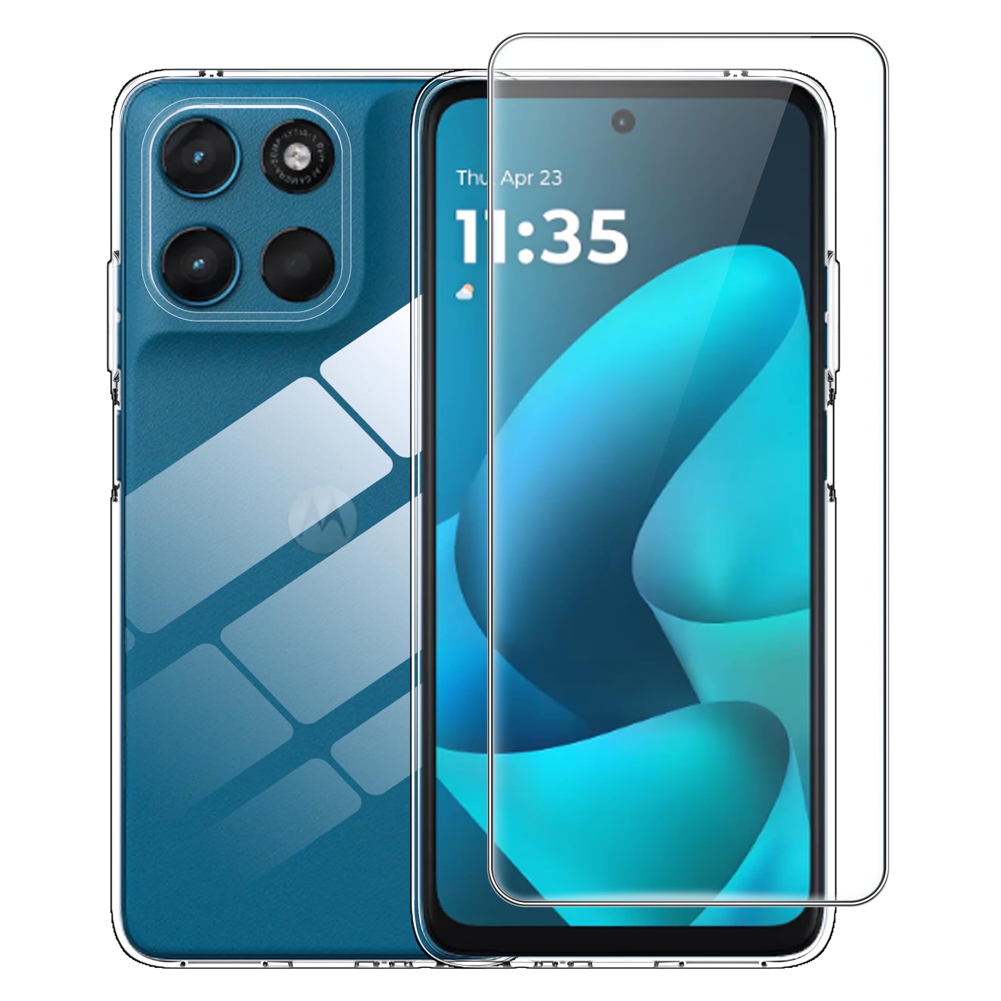 For MOTO G57/G57 Power/Moto G 67 Power Case wiht screen protector,high qualit,TPU Rubber Soft SkinScratch Resistant,FlexibleFullProtection