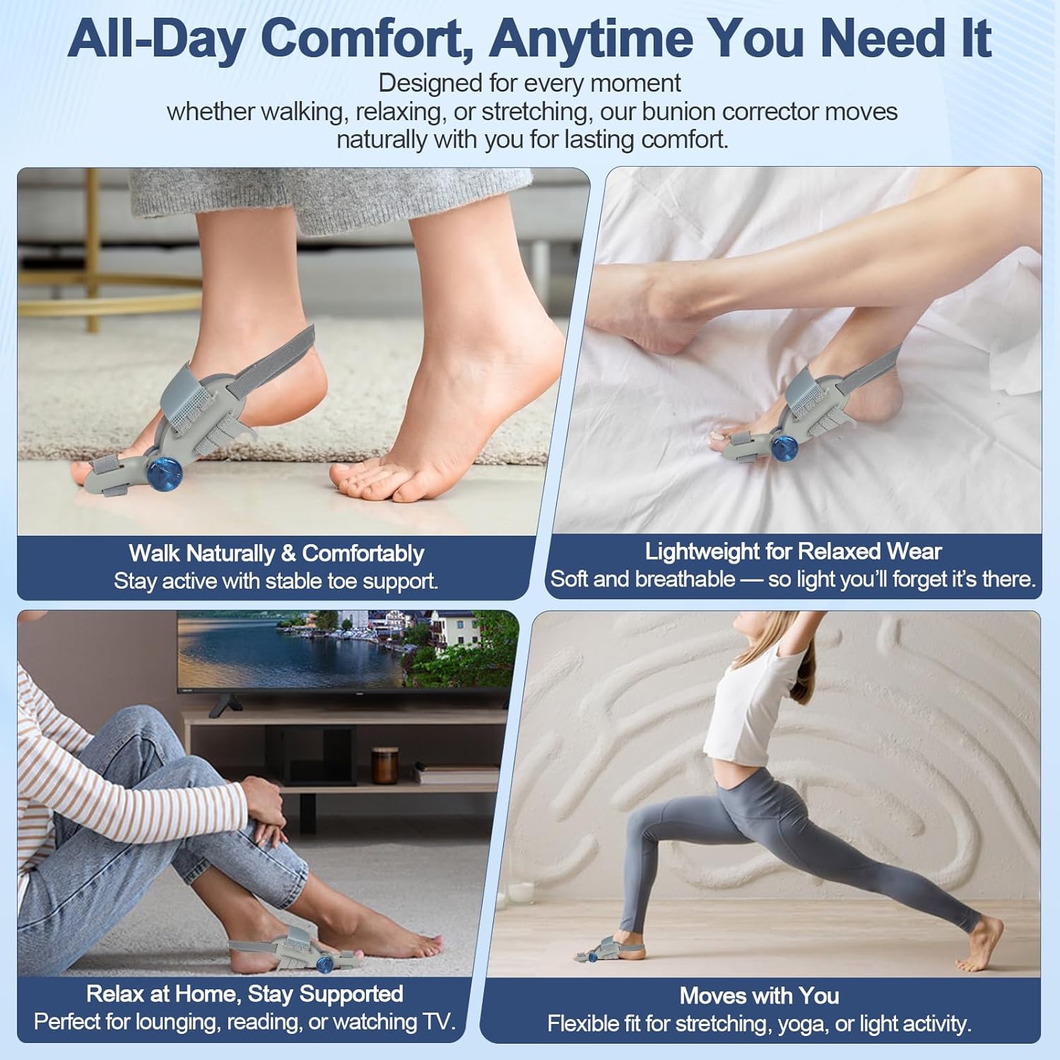 Bunion Corrector for Women Men Big Toe,Adjustable Knob Bunion Corrector for Bunion Relief,Bunion Fix with Bunion Silicone Pad,Suitable for Left and Right Feet(1PCS) - Image 7