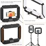 ULANZI Smartphone Video Rig avec lumière de son, Stabilisateur portable portable pour la réalisation de films, Live Stream, TikTok, YouTube Enregistrement - 8500K La lumière de soi, 8000mAh Batterie intégrée