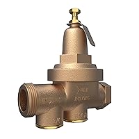 Vista 12 de Zurn Wilkins válvula de latón reductora de presión de agua de 3/4 de pulgada Modelo 34-600XL con válvula de revisión de paso y colador, Unión FNPT x