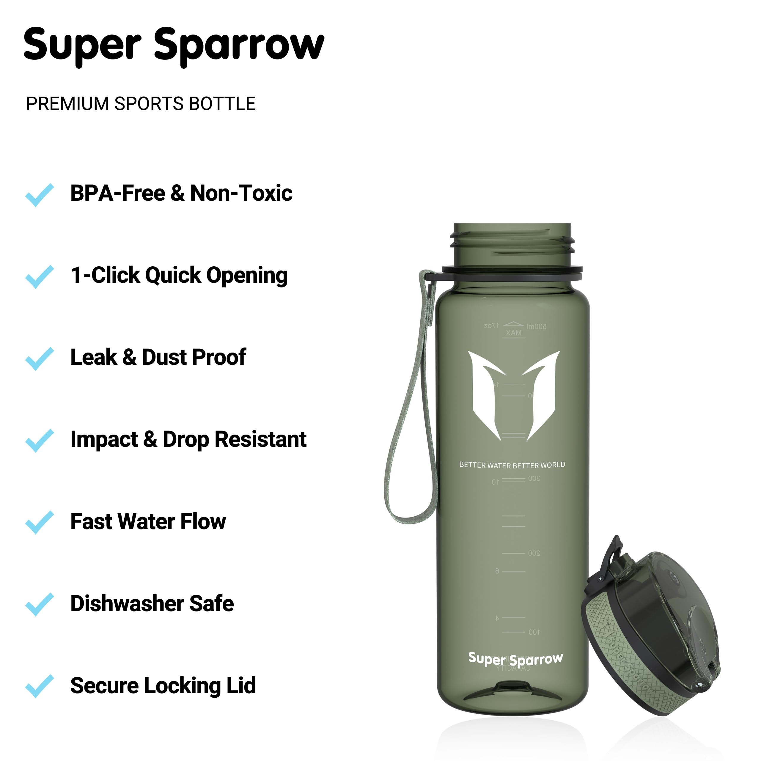 Super Sparrow Water Bottle Kids 500ml - Image 2