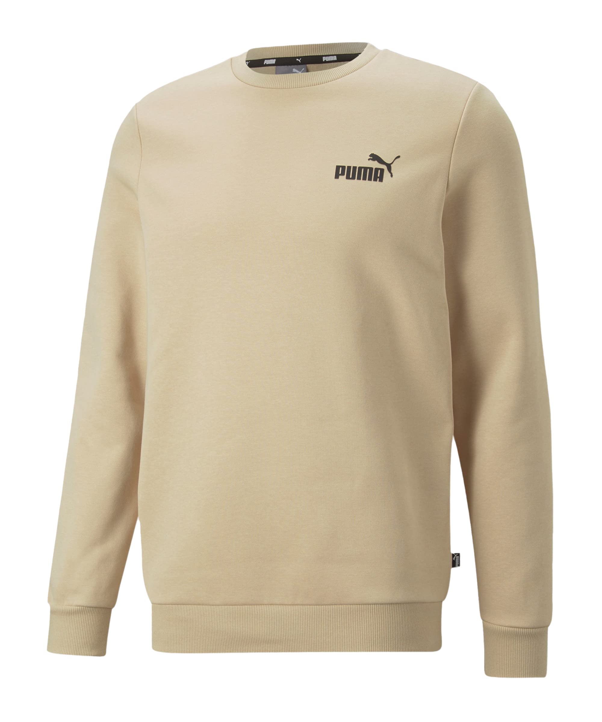 Puma Men's Cotton Crew Neck Sweatshirt (58668367_Light Sand_4XL)