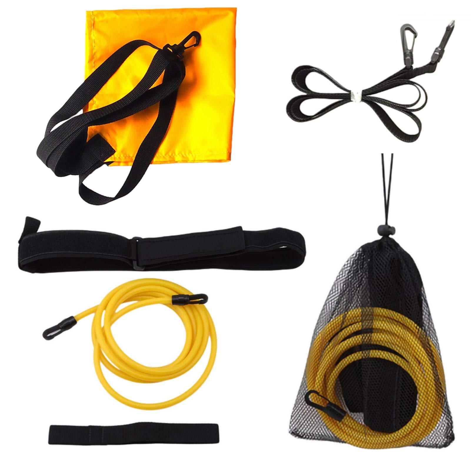f fabobjects® swim training belts, 10ft swim training leash, swim tether stationary swimming, swim harness static swimming belt, swim bungee cords
