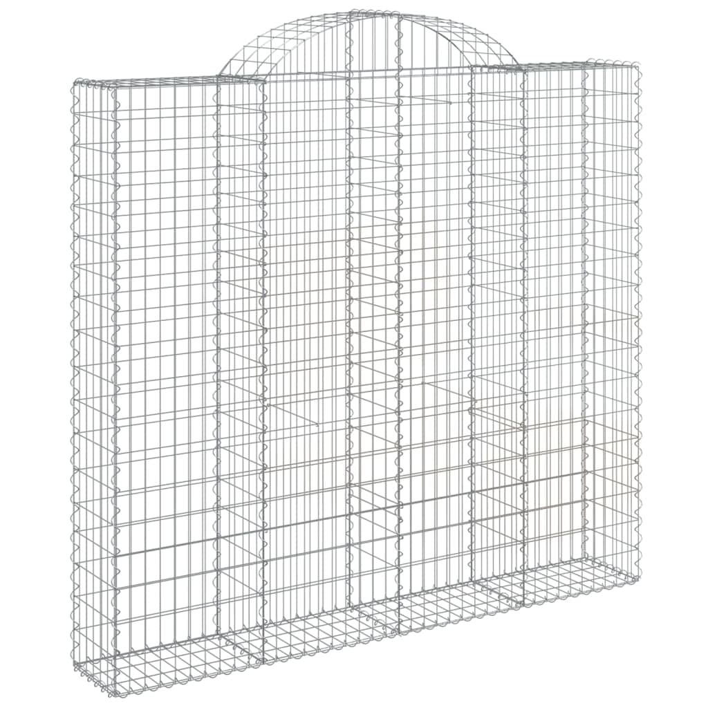 Générique Gabionenkörbe, 2 Stück, 200 x 30 x 180/200 cm, Eisen, verzinkt