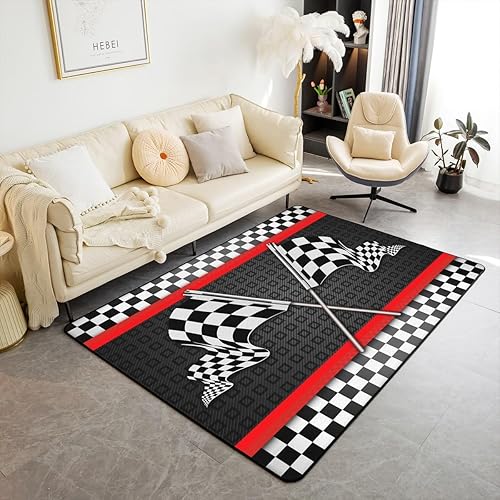 Miniatura 3 de Alfombra de Juego de Autos de Carreras para Niños, Alfombras de Juego para Niños, Alfombra de Sala de Juegos para Niños con Respaldo de Goma,