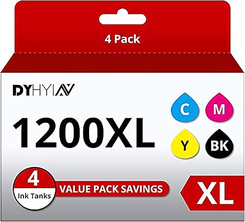 Cartuchos de tinta 1200XL compatibles con Canon Maxify PGI 1200 para usar con impresora MB2720 MB2320 MB2020 MB2120 MB2350 MB2050 (1 negro, 1 cian,
