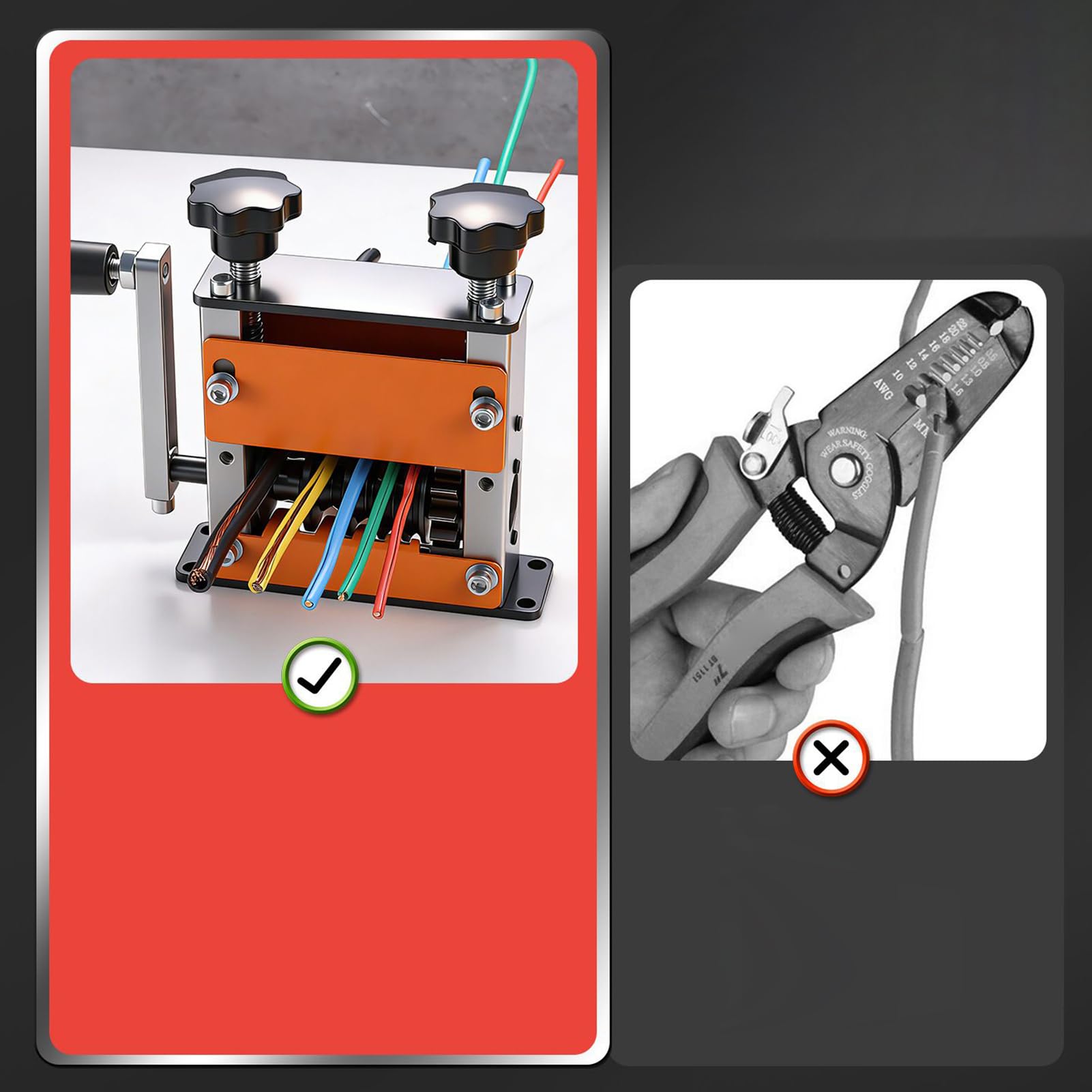 Máquina Pelacables de Cobre Pelacables Automático Ajustable De 6 Agujeros | Máquina De Pelar Alambre De Cobre Para Profesionales, Principiantes, Trabajadores Y