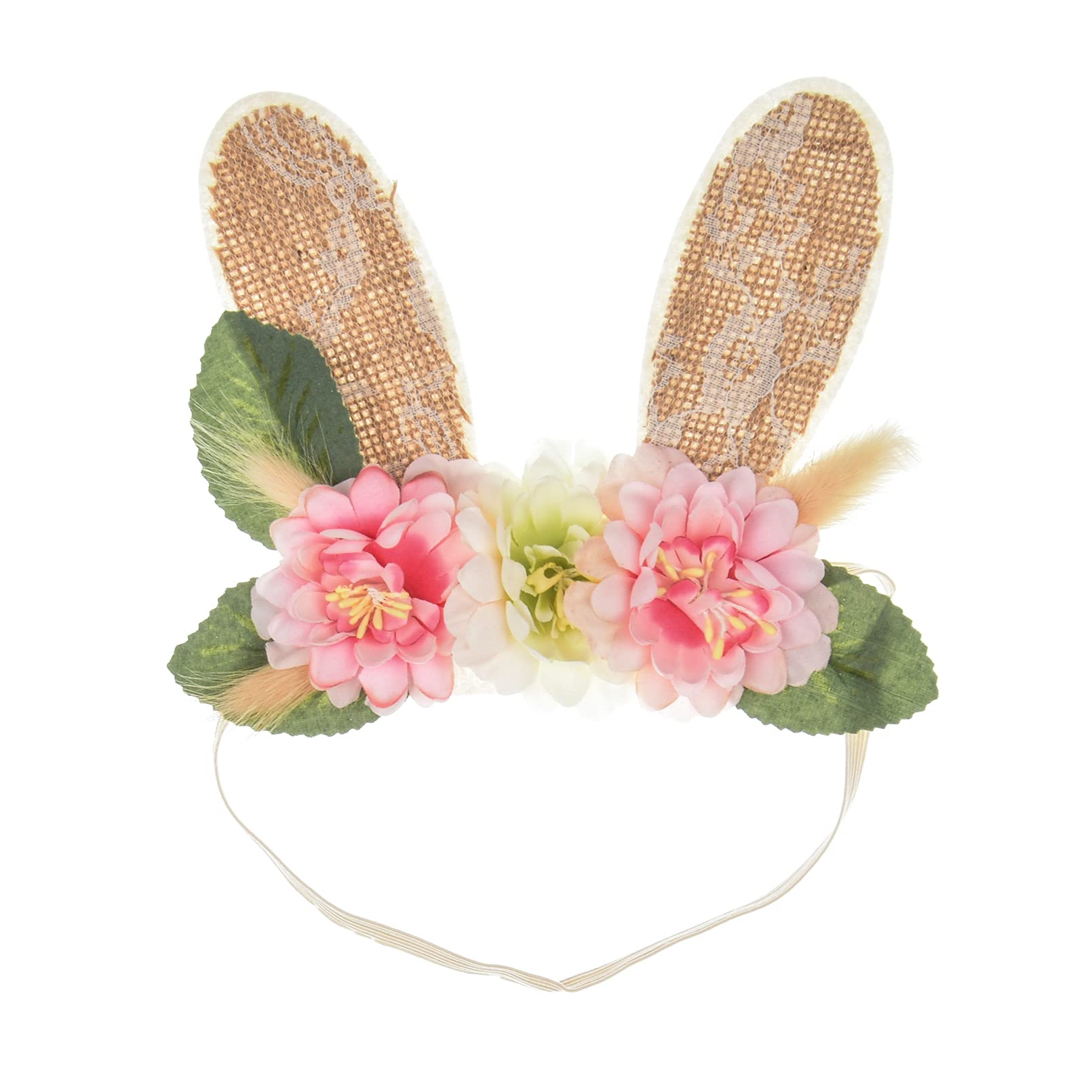 Love Sweety Baby Girls Birthday Headband Easter Bunny Ear Hair Bands Rose Flower Crown