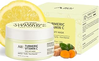 ANAIRUI Peel Off Face Mask - Turmeric Blackhead Peel Off Facial Mask | Refresh & Deep Pore Cleanser & Purifying for Dirt, Toxins - 120g/4.23 oz