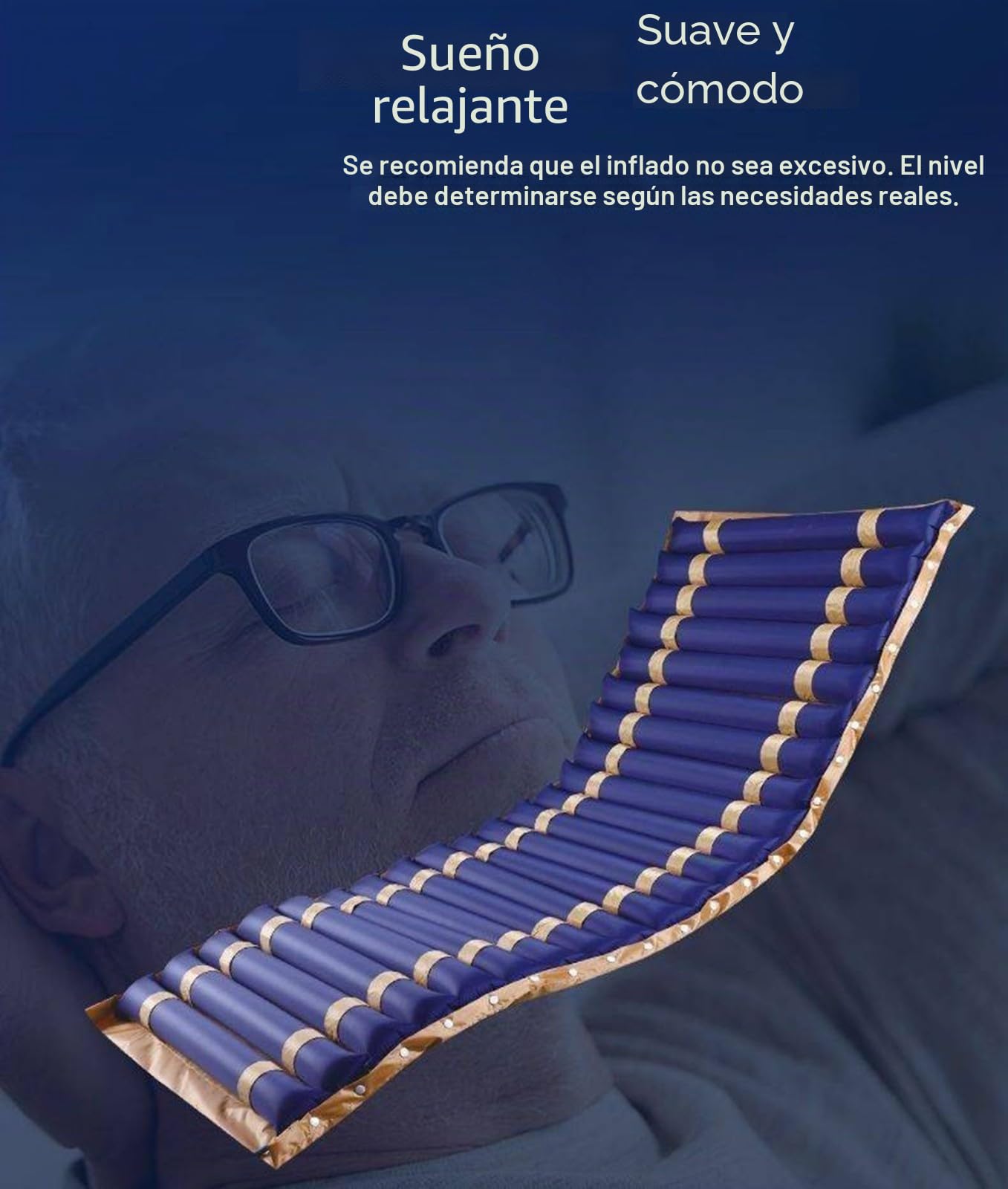 Colchón Antiescaras De Aire Alternante, 195X90cm, con Compresor Silencioso, para Escaras Grado I, II y III, Colchón Antiescaras De Aire, para Aliviar La Presión
