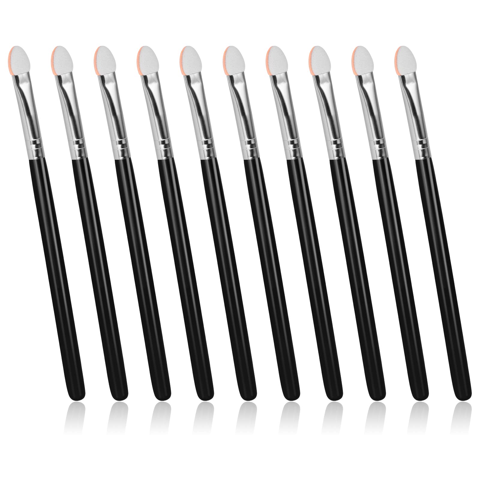 WLLHYF 10pcs Zestaw pędzli do makijażu aplikatorów cieni do powiek, zestaw pędzli do cieni do powiek, wielokrotnego użytku, zmywalny, profesjonalny aplikator cieni do powiek, zestaw pędzli(czarny)
