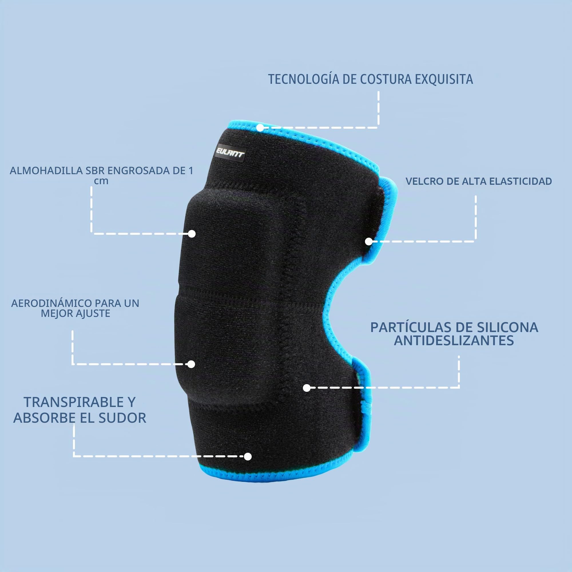 EULANT Tela Coderas y Rodilleras para Niño Adolescente Adulto Juego de Protecciones Patinaje Patines BMX