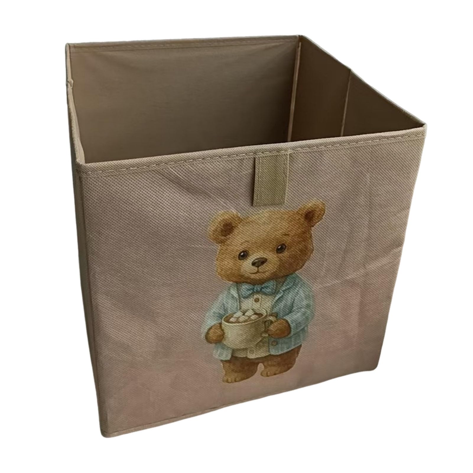 Tuxoiou A Collapsible Storage Bin Soft Non-Woven Container, Waterproof Fabric Basket, Space-Saving Solution For Kids Room Clothes Toys Organizer