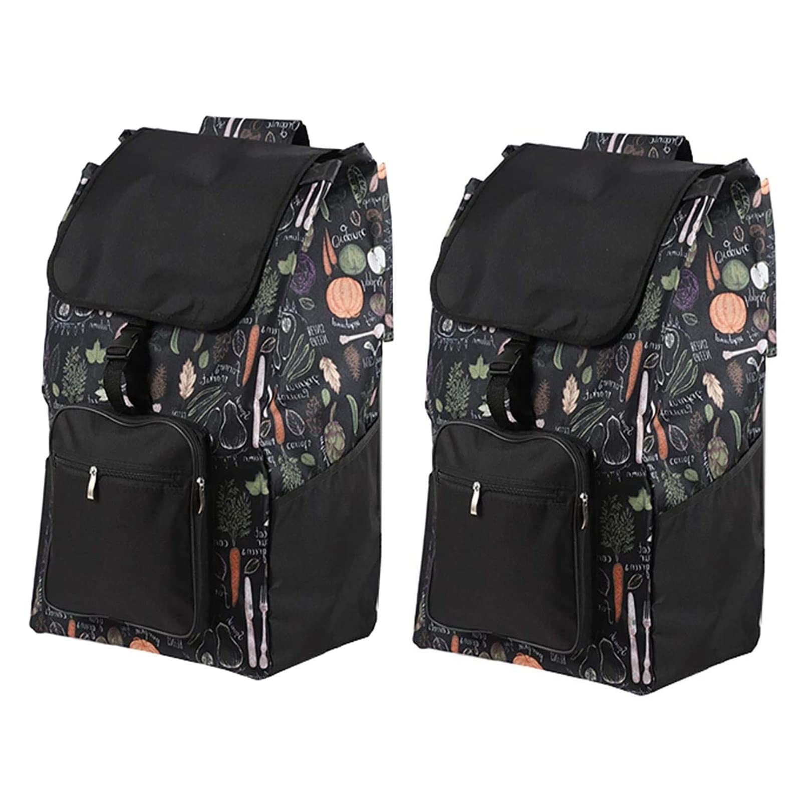 Shopping cart bags, 2PCS Fabric Tote for Carts Heavy Duty Grocery Storage Dimensions: L23 x W36 H58cm