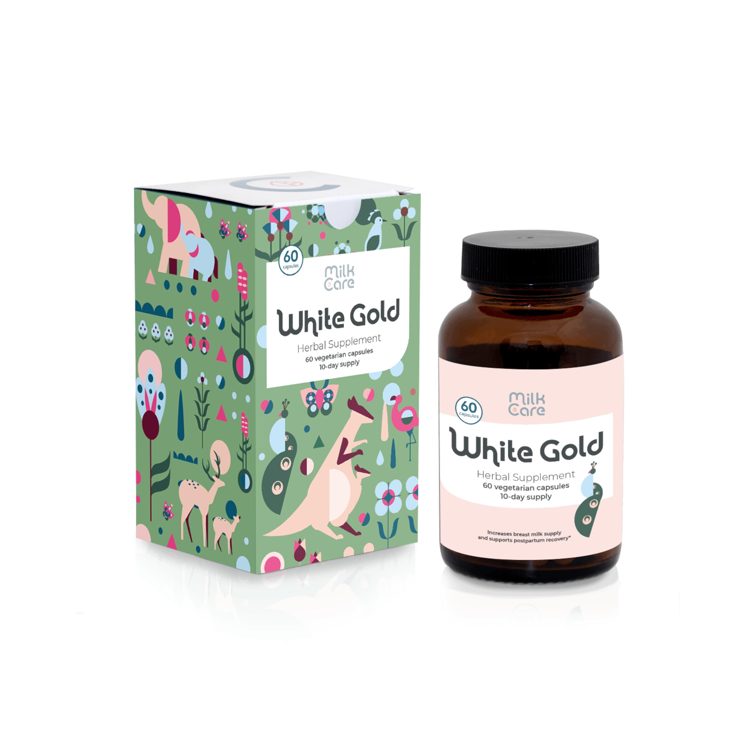 White Gold Lactation Supplement, 60 Vegan Capsules, Ideal Lactation Support Supplement to Increase Breastmilk Production, Based on Chinese Medicine and Modern Herbalism