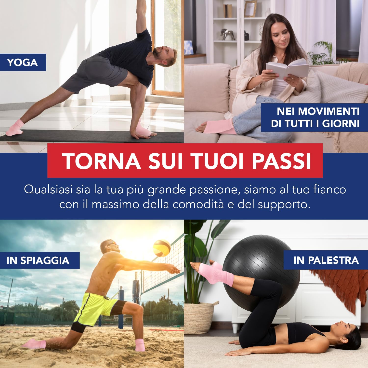 Cavigliera Ortopedica Ideata da Medici – Cavigliera Sportiva a Compressione per Distorsioni, Fascite Plantare o Dolore al Metatarso – Tutore Caviglia con Filamenti di Rame (Rosa, 1 Paio, Taglia M)