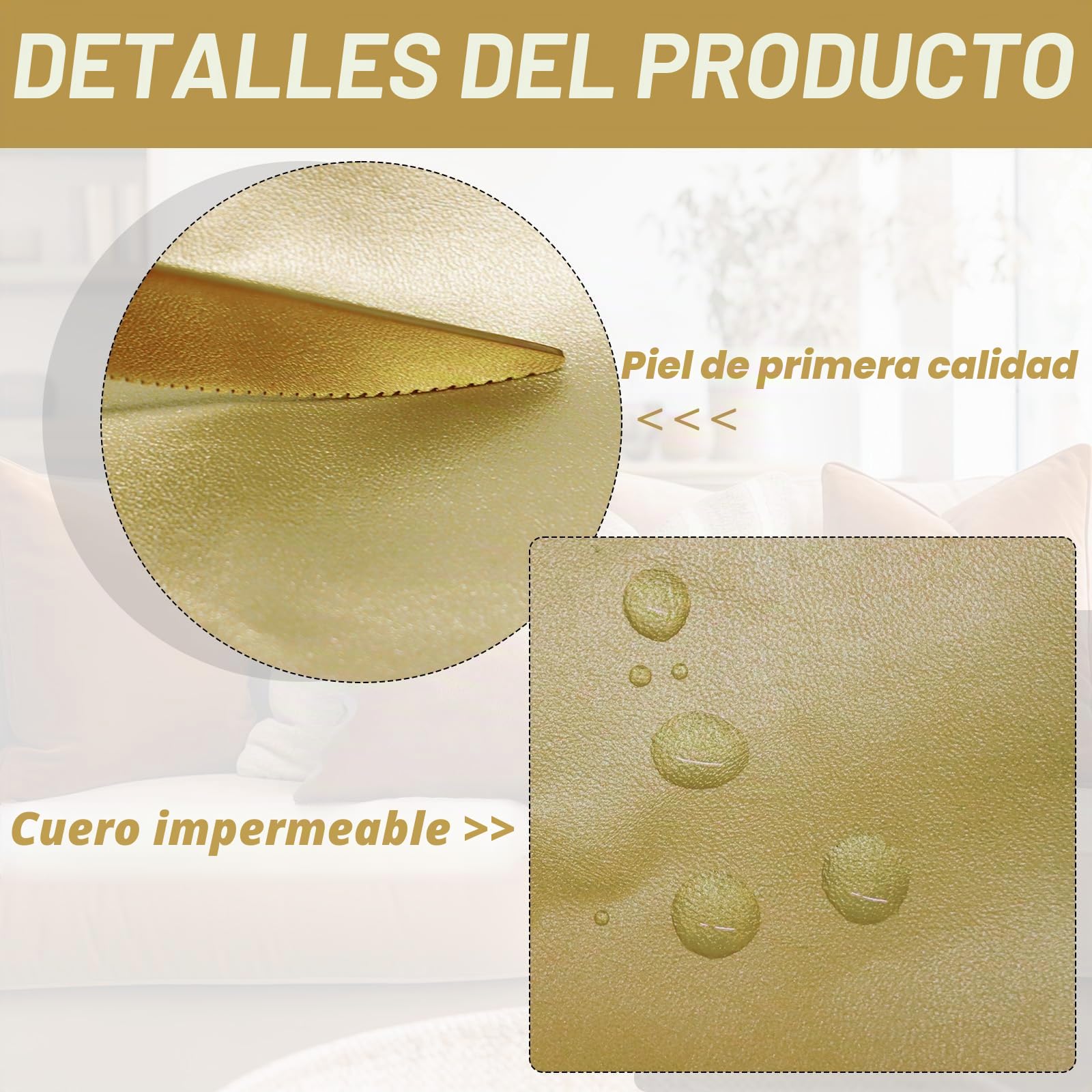 Muka Pack de 2 Fundas de Cojín de Piel Sintética Sin Relleno | 45 x 45cm o 30 x 50cm, Decorativa y Moderno, Cremallera Invisible, Para Sofá Cama Sillón Salón