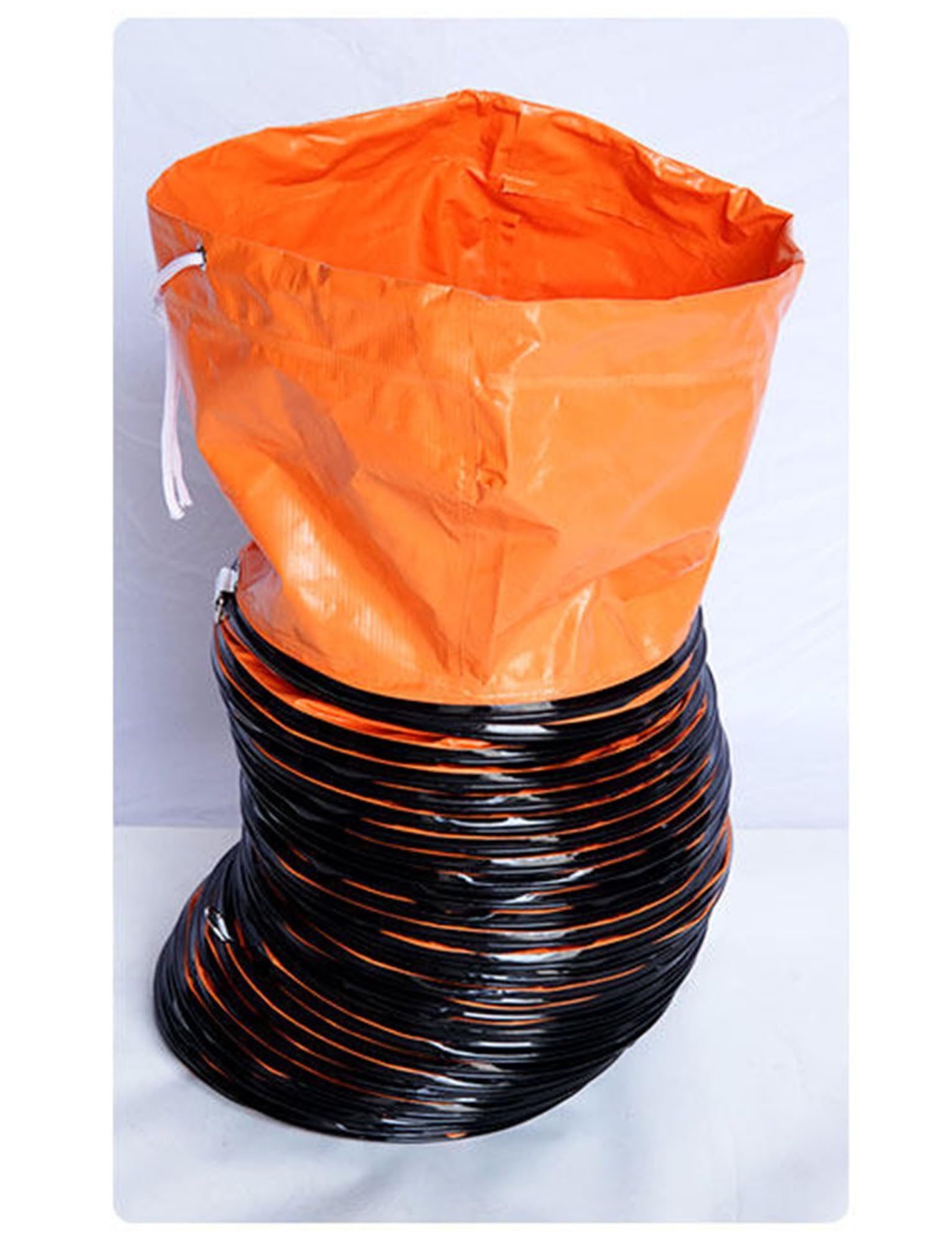 Tubo flessibile retrattile in PVC con corda regolabile e anello a D, tubo di sfiato flessibile ad alta temperatura, ignifugo, per ventilazione, uso industriale e residenziale
