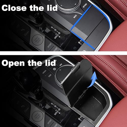 Miniatura 7 de JYMAOYI Center Console Organizer for BMW X3 X4 M3 M4 2019-2023, Hidden Storage Box Fit for BMW X3 X4 M3 M4 i3 i4 330i 325i Accessories ABS Center