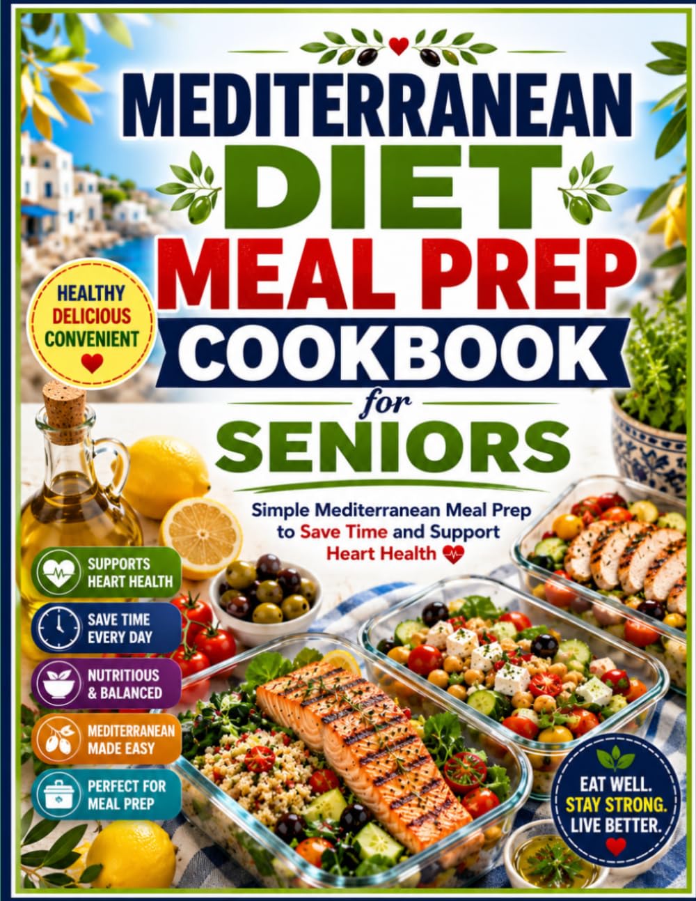 Mediterranean Diet Meal Prep Cookbook for Seniors: Simple Mediterranean Meal Prep to Save Time and Support Heart Health