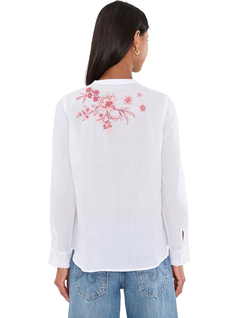 White Johnny Was Ruffle Cuff Blouse