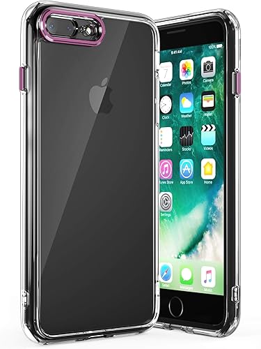 ULAK Funda transparente compatible con iPhone 8 Plus, iPhone 7 Plus, delgada, suave, TPU a prueba de golpes, funda protectora para iPhone 7 Plus8