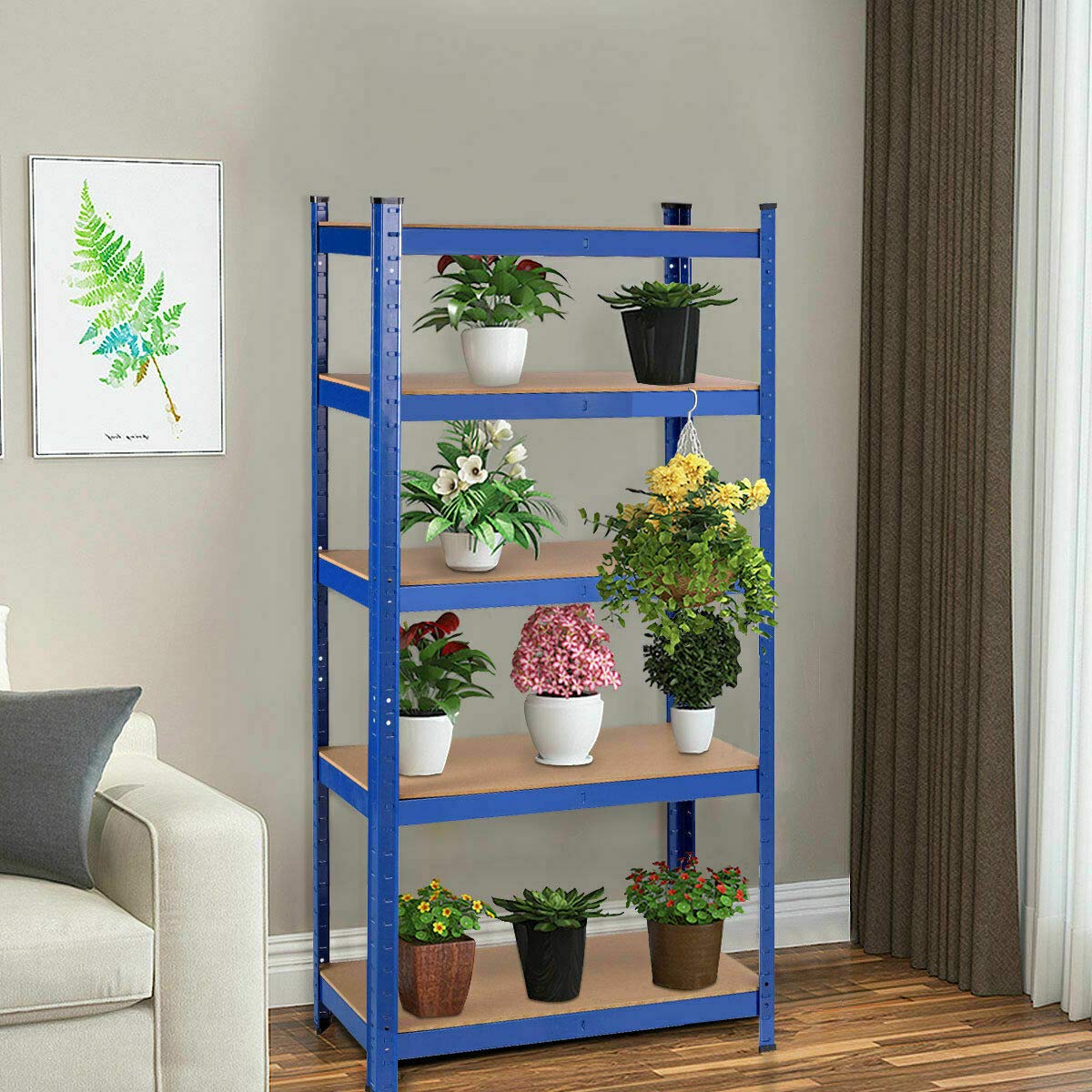 Buy Tangkula Metal Storage Shelves, Heavy Duty Steel Frame 5Tier